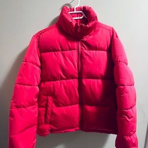 Puffer Jacket - Deep Pink - Forever 21